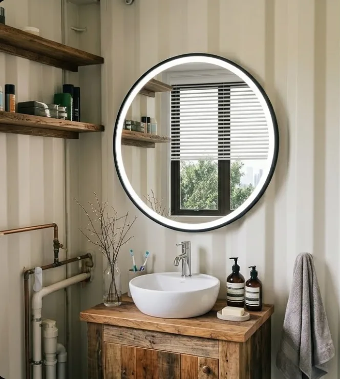 Aosmay supplied aosmay led mirrors for an Australian container housing project. Durable and cost-effective LED mirrors for commercial bathrooms.