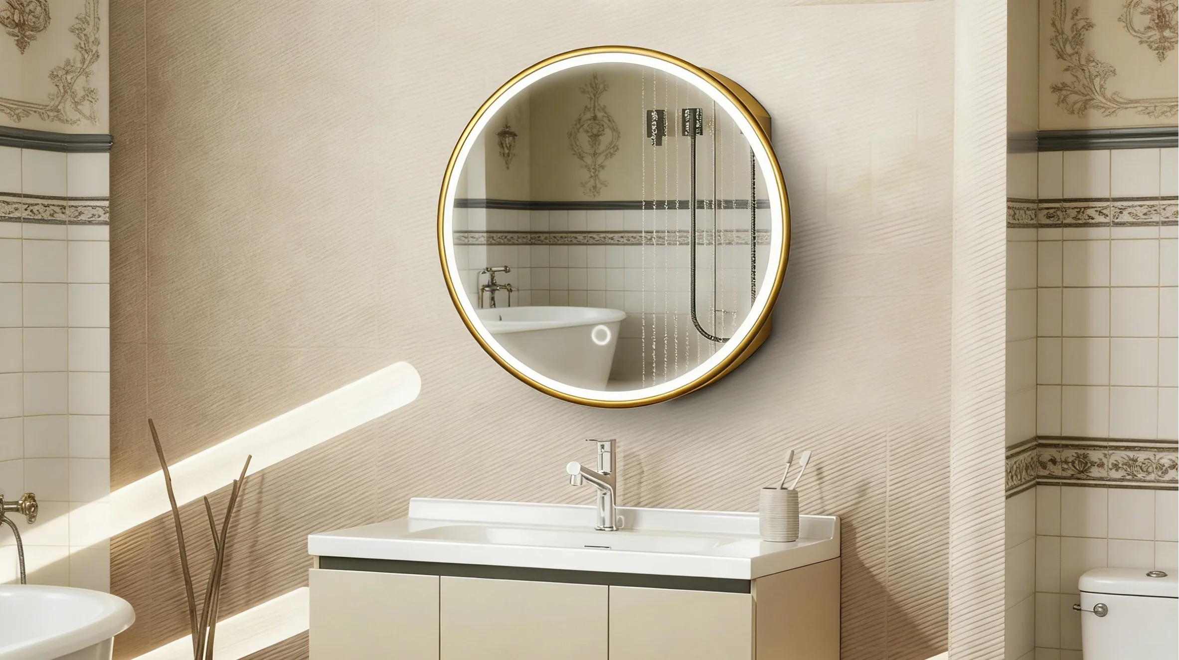 Aosmay a fully customized aosmay round mirror cabinet solution tailored for the French retail market.