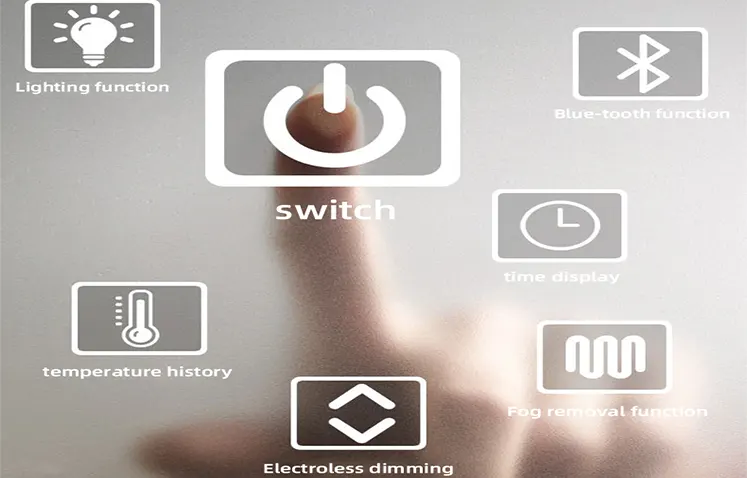 Multiple customization features, including size, shape, frame material, color, switch controls, brightness, color temperature and defogging.