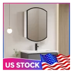 aluminum black mirror cabinet