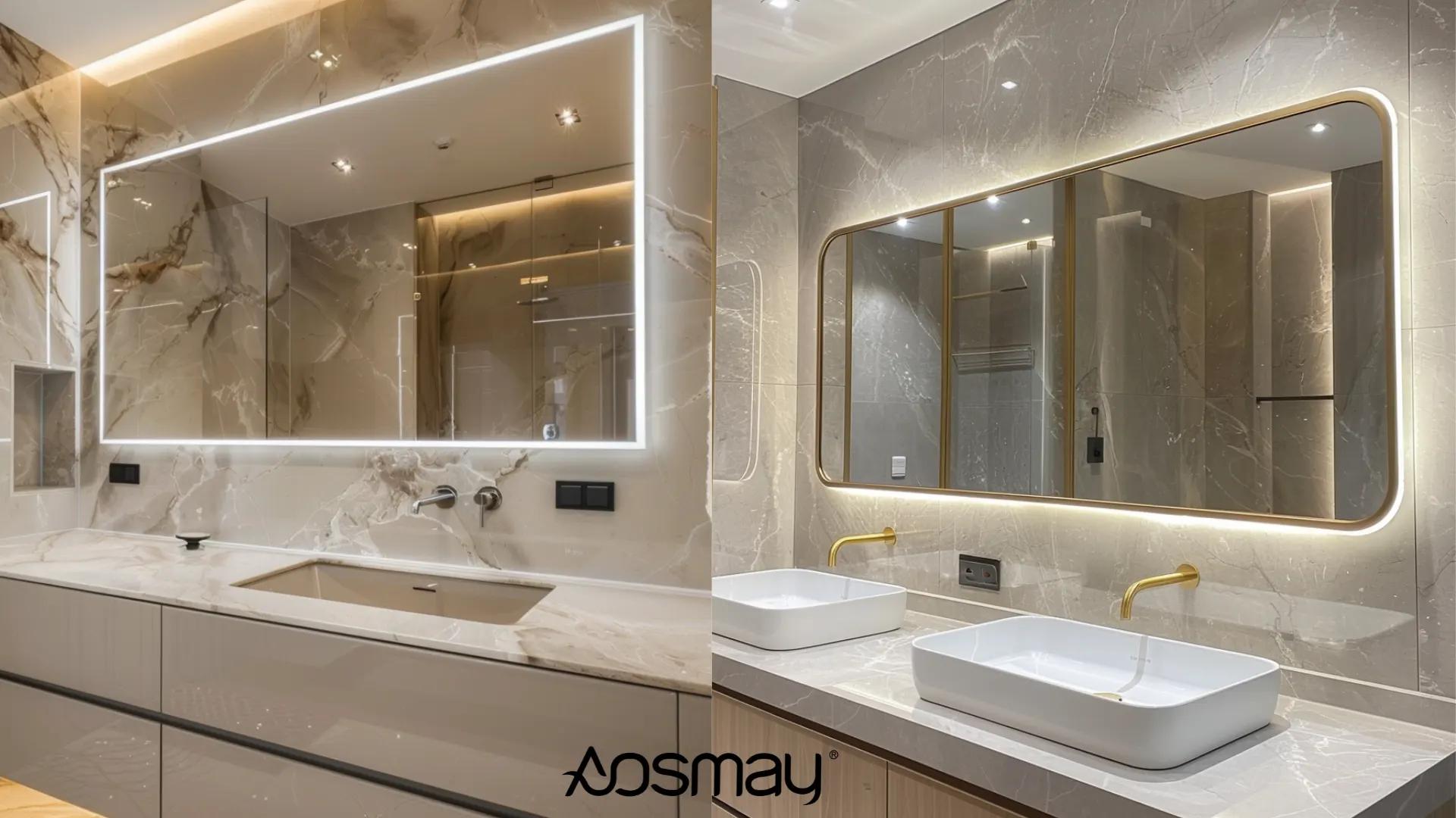 led bathroom mirrors enhancing the bathroom's visibility and aesthetics.