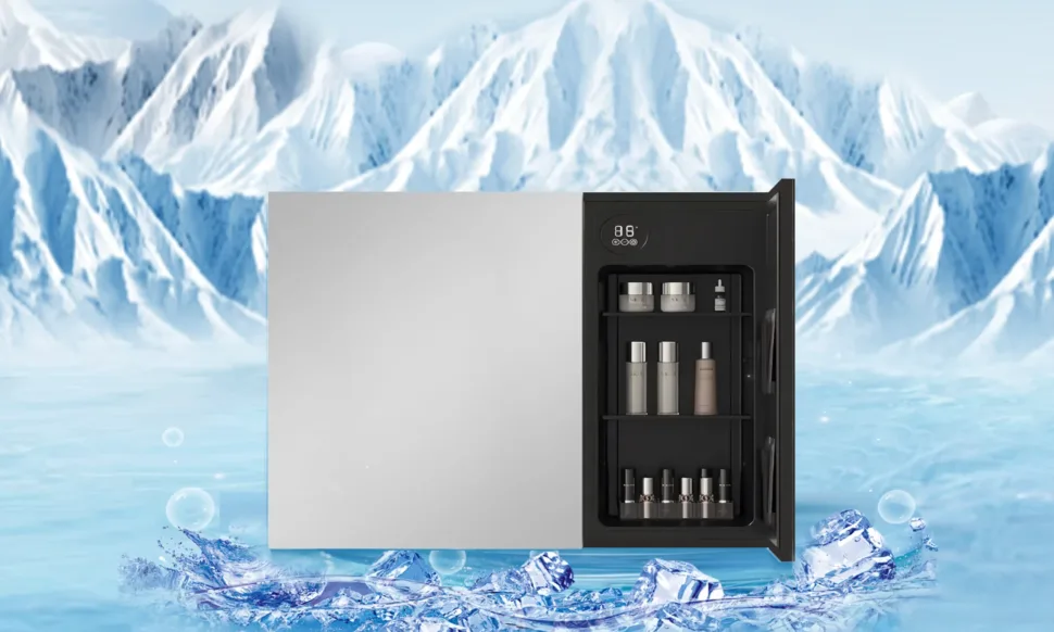 35*27 Inches Skincare Fridge Mirror Cabinet