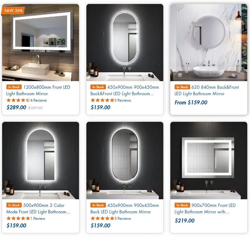 3.4.Elegant Showers - Bathroom Mirror Manufacturer