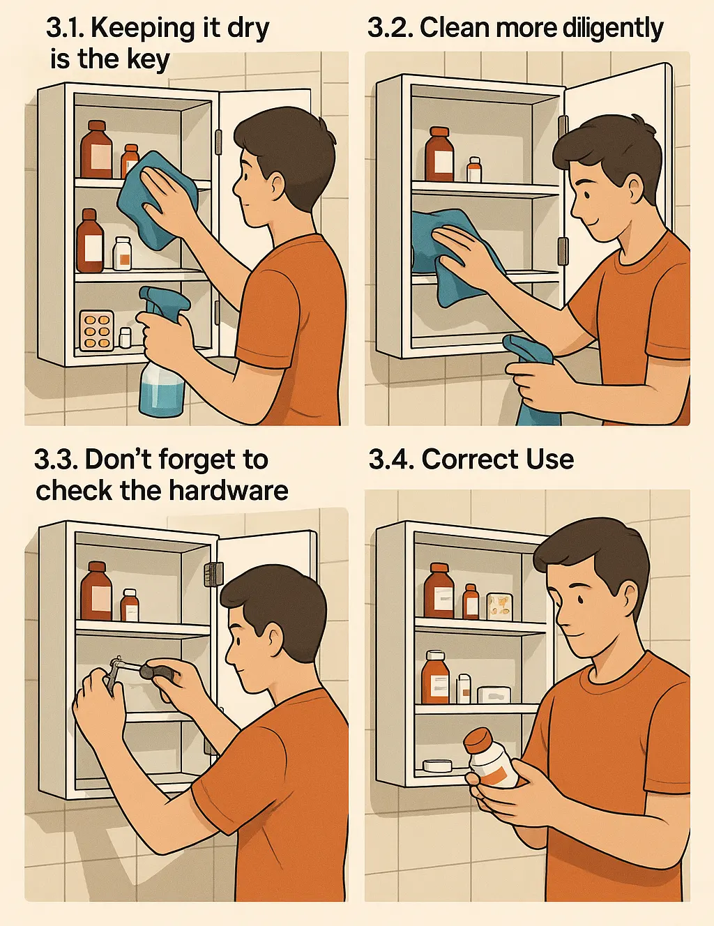 Tips for daily maintenance of medicine cabinets