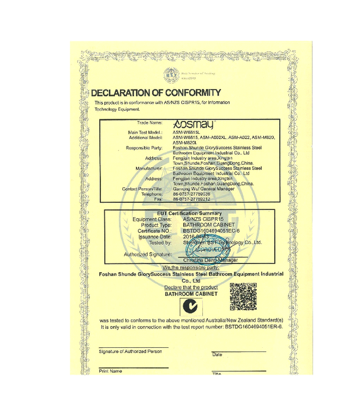 C-tick Certificate