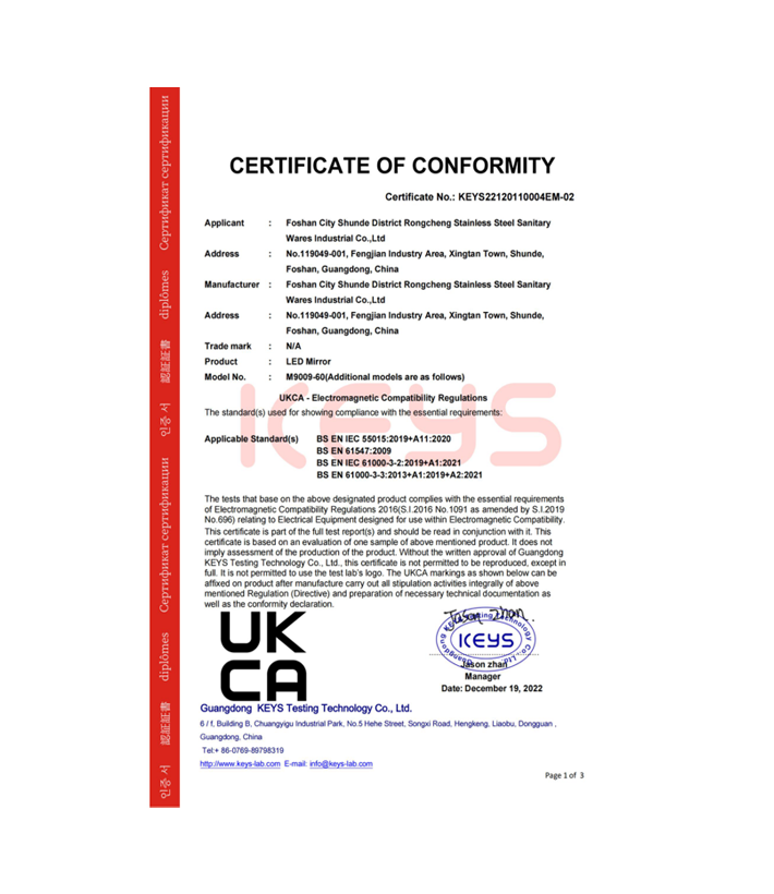 UKCA Certificate
