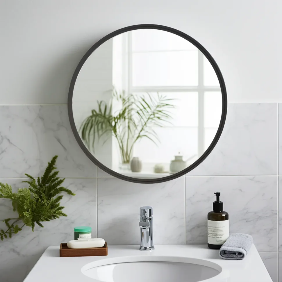 Black Aluminum Powder-coated Frame Mirror