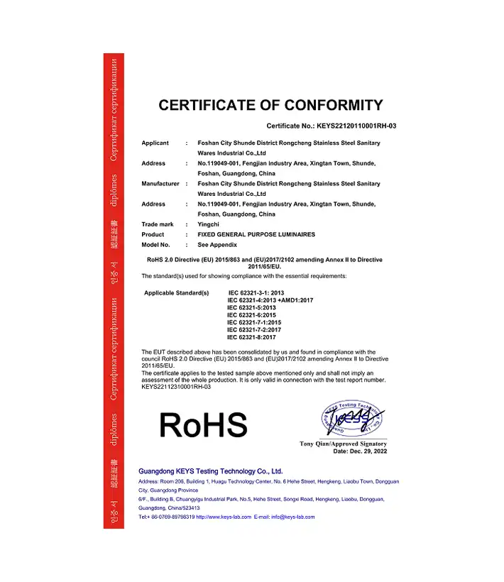 ROHs Certificate-1