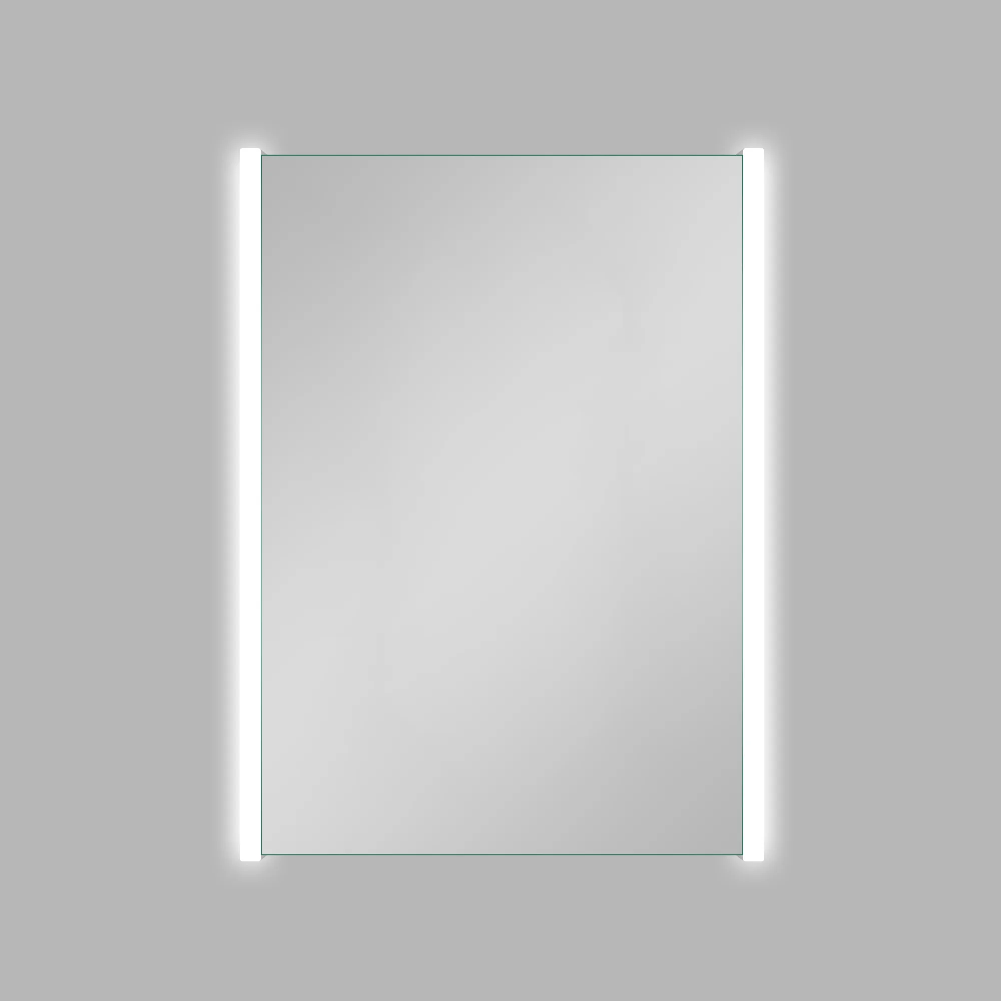 LED light mirror cabinet featuring dual-sided matte/glossy aluminum and gradual dimming