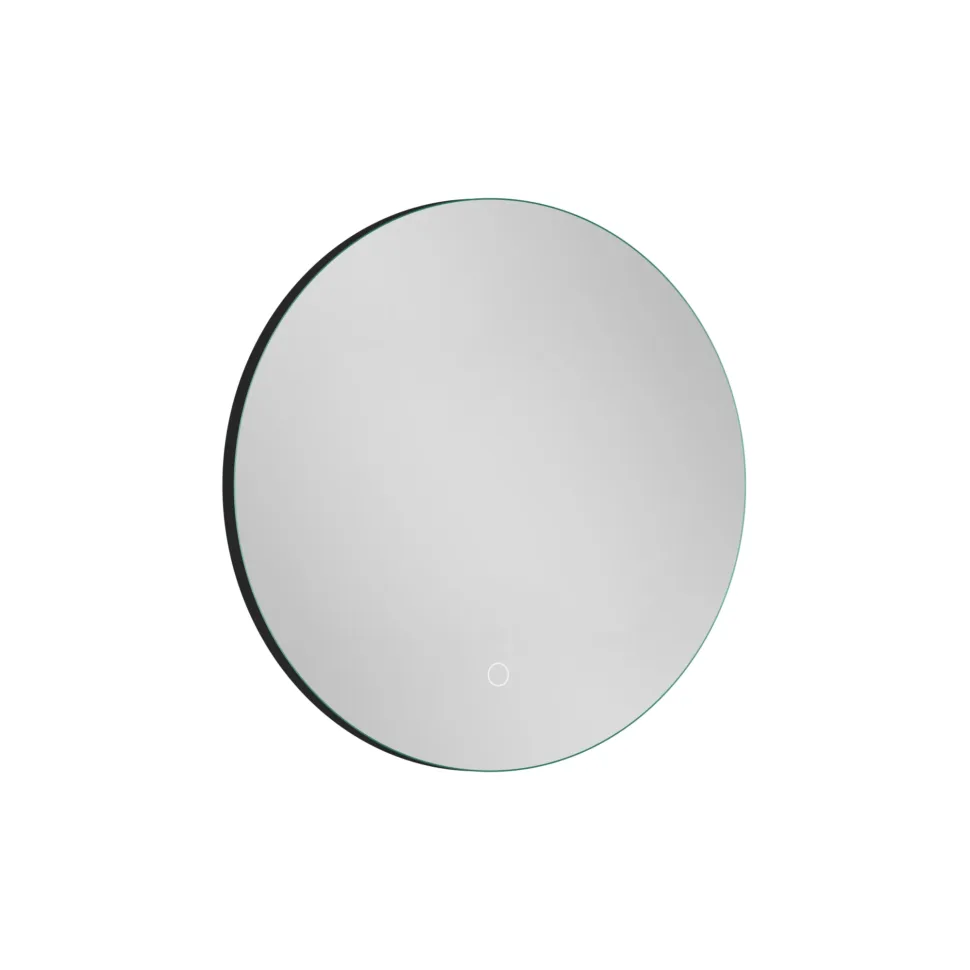 Cost-effective black frame LED mirror using black light channel to replace white foam.