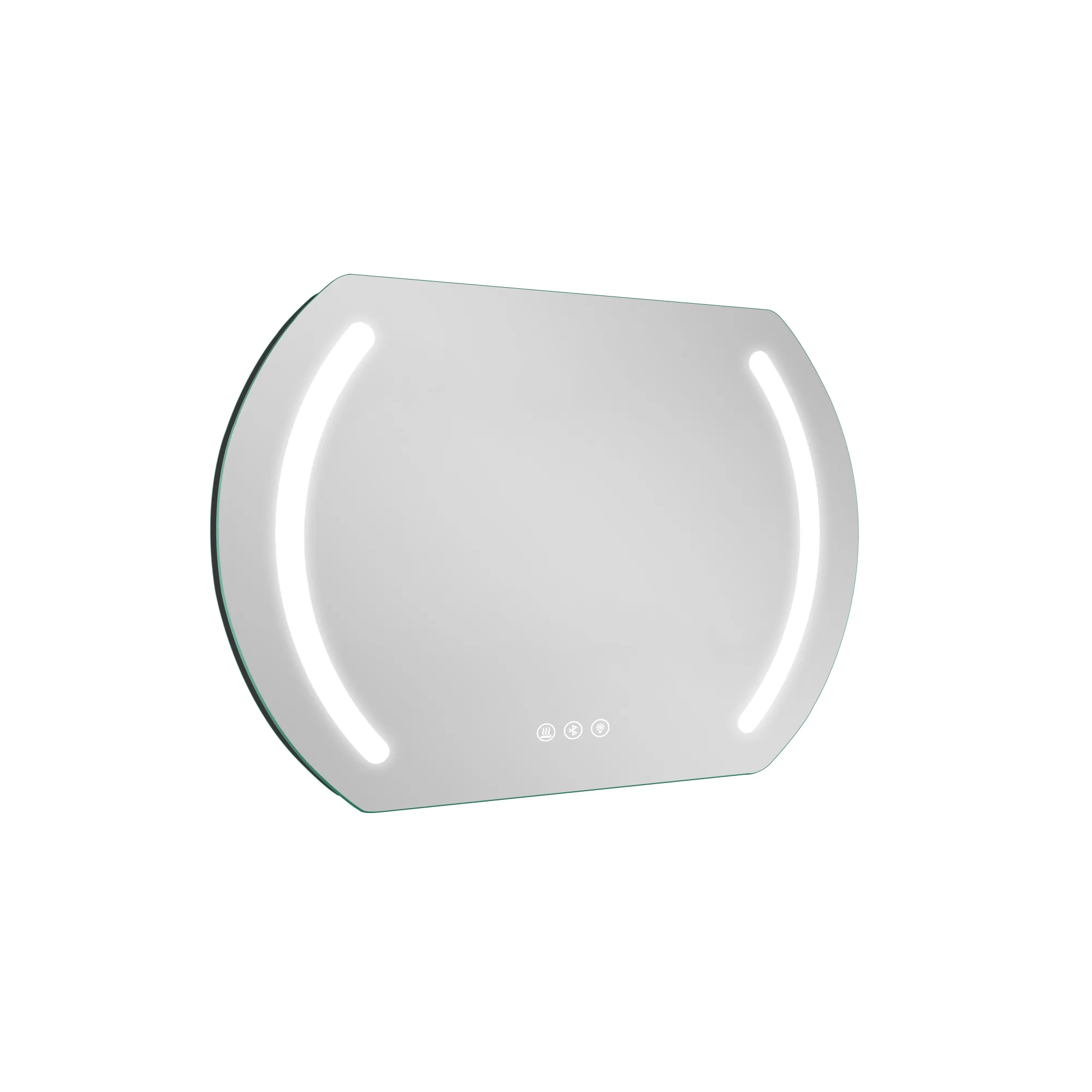 Slim Bluetooth LED bathroom mirror with even SOB light, model GC-YB-25-014.