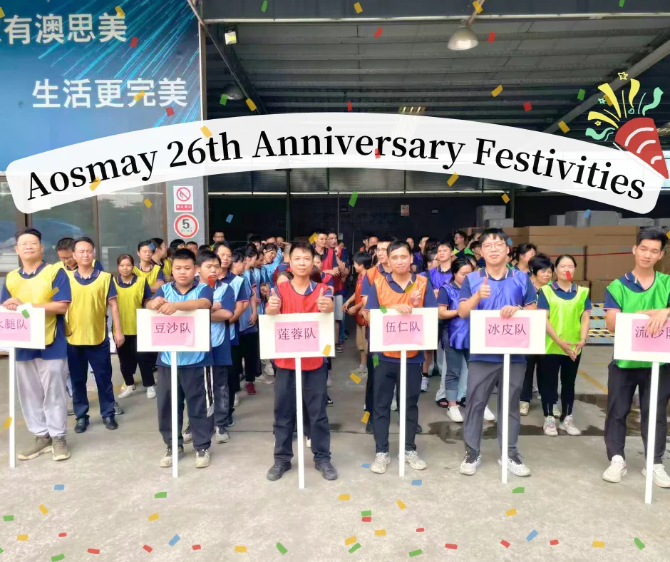 Aosmay 26th anniversary celebration with team-building games and teamwork spirit
