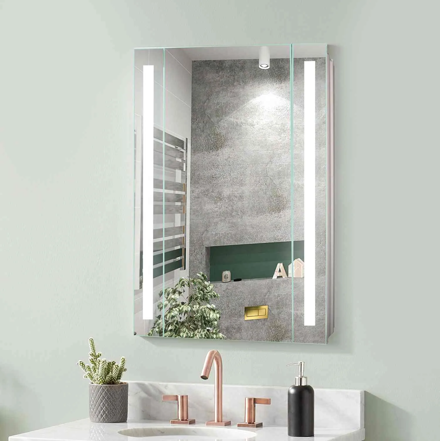 LED Aluminum Mirror Cabinet for Hotel Bathroom