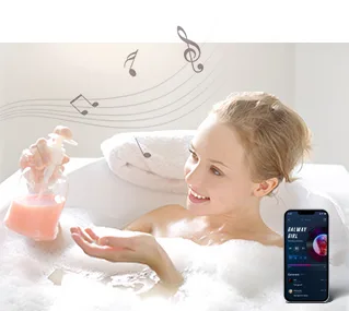Bluetooth enabled LED bathroom mirror with music and call functions