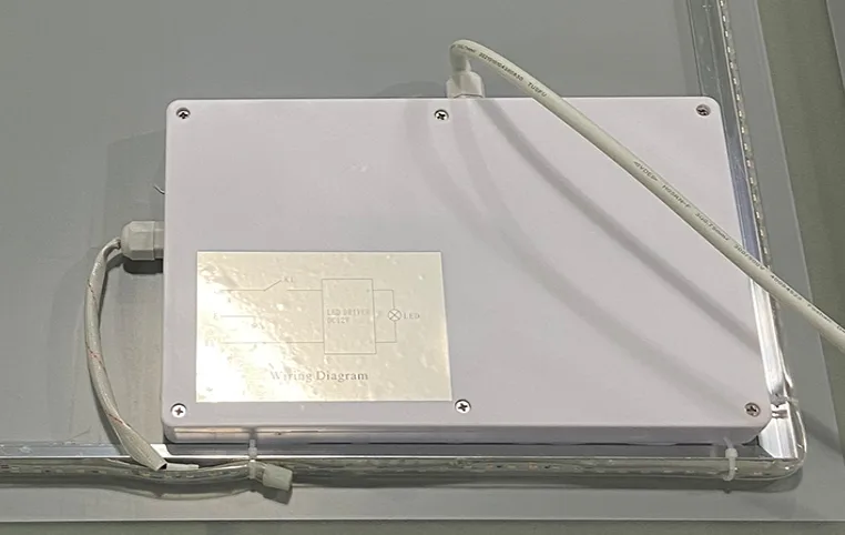 Drive system diagram for smart LED bathroom mirror - power management