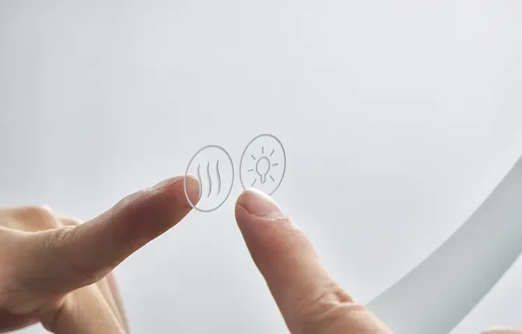 Touch control LED bathroom mirror with sensor switches