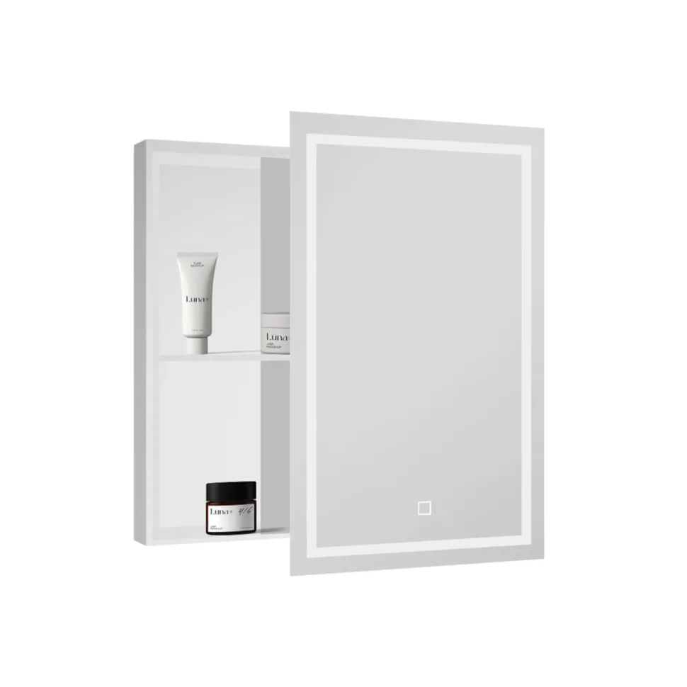 20×29 inch sliding door medicine cabinet combining modern minimalist style and practical storage for hotels and apartments