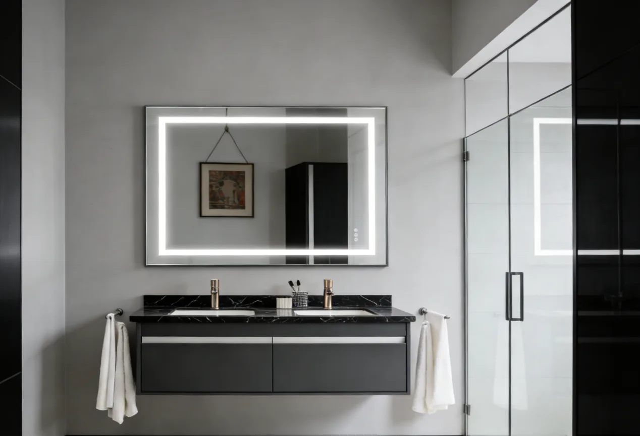 Aosmay 35*48 inch LED Bathroom Mirror Vanity Mirror
