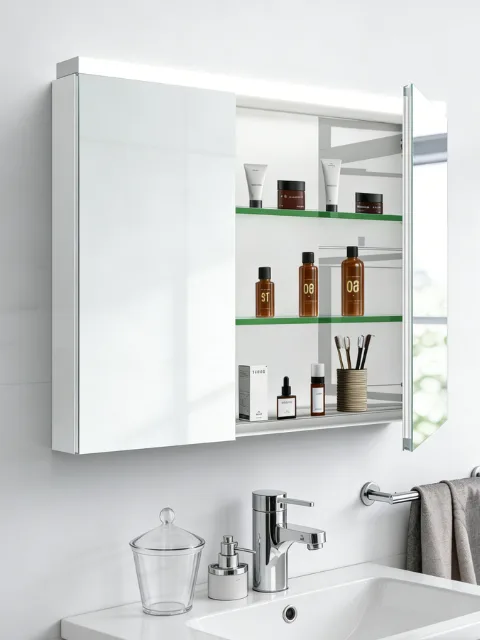Learn why a lighted medicine cabinet mirror may turn black over time, common causes, how to fix it.