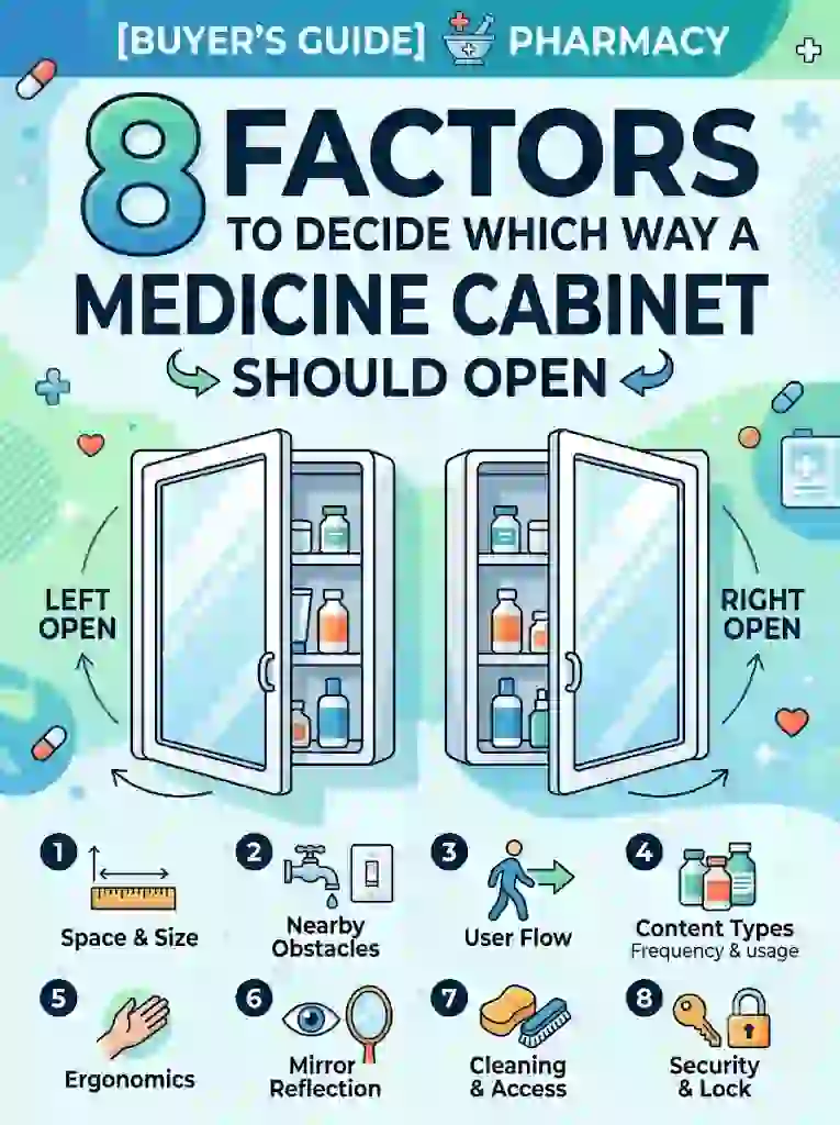8 FACTORS TO DECIDE WHICH WAY A MEDICINE CABINET PHARMACY SHOULD OPEN [BUYER&rsquo;S GUIDE]