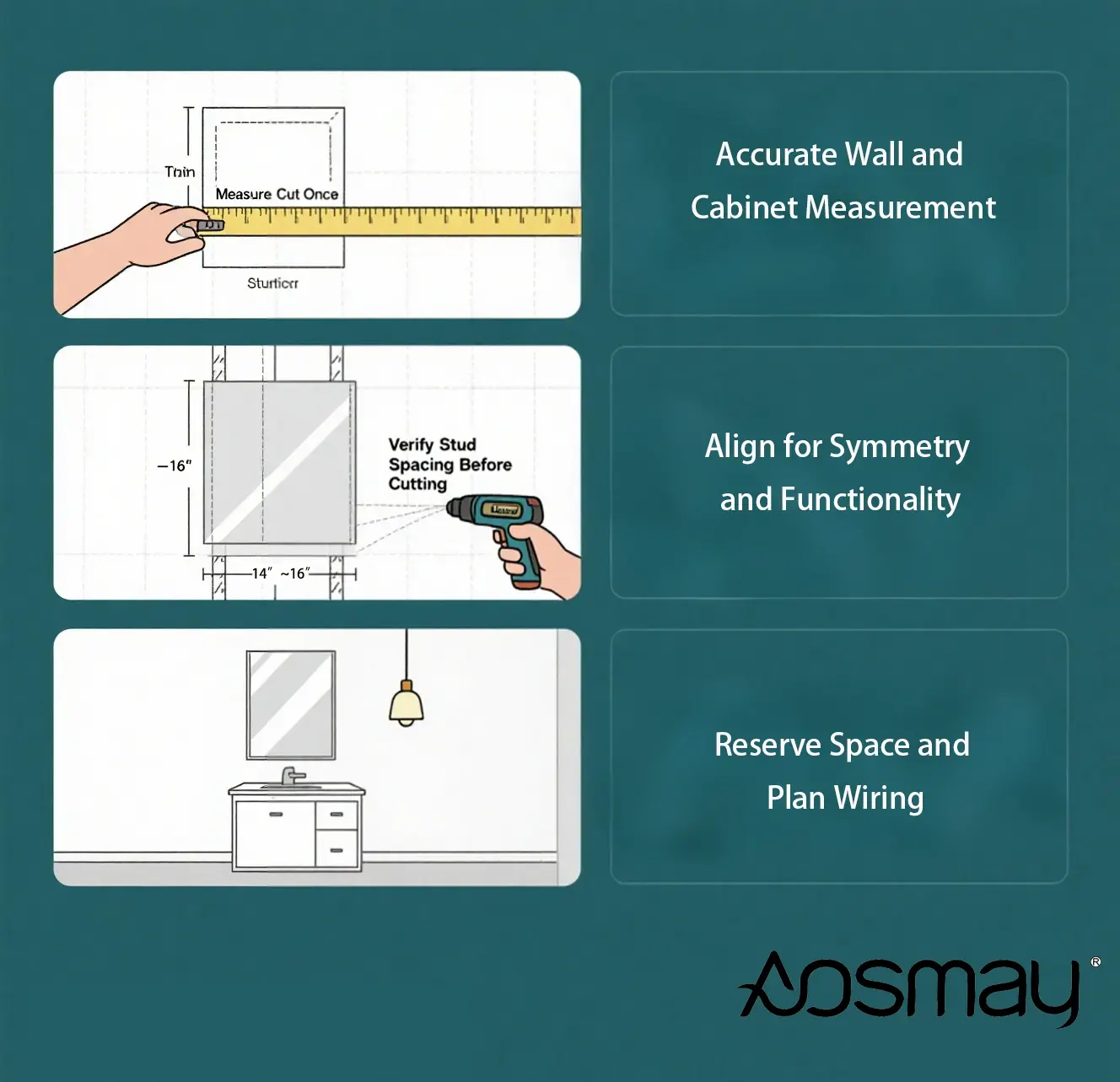 Aosmay Pro Tips for Measuring & Installation