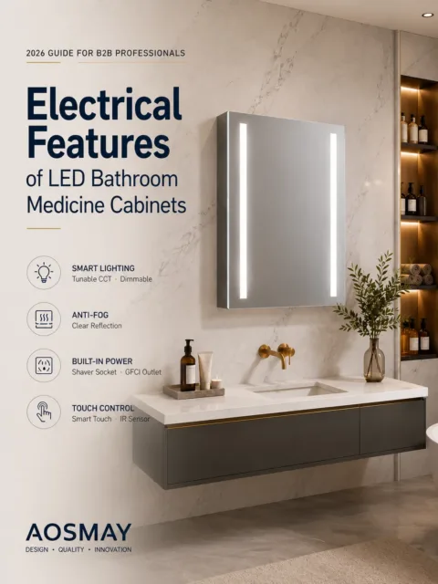 Explore the advanced electrical features of a modern LED bathroom medicine cabinet, from thermal defoggers to high-CRI lighting.