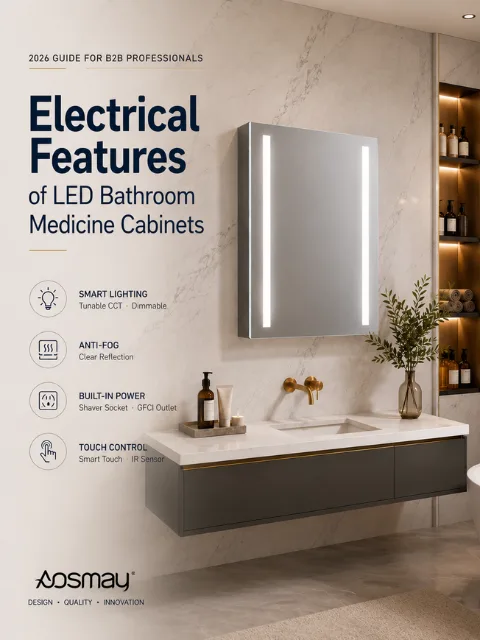 Explore the advanced electrical features of a modern LED bathroom medicine cabinet, from thermal defoggers to high-CRI lighting.