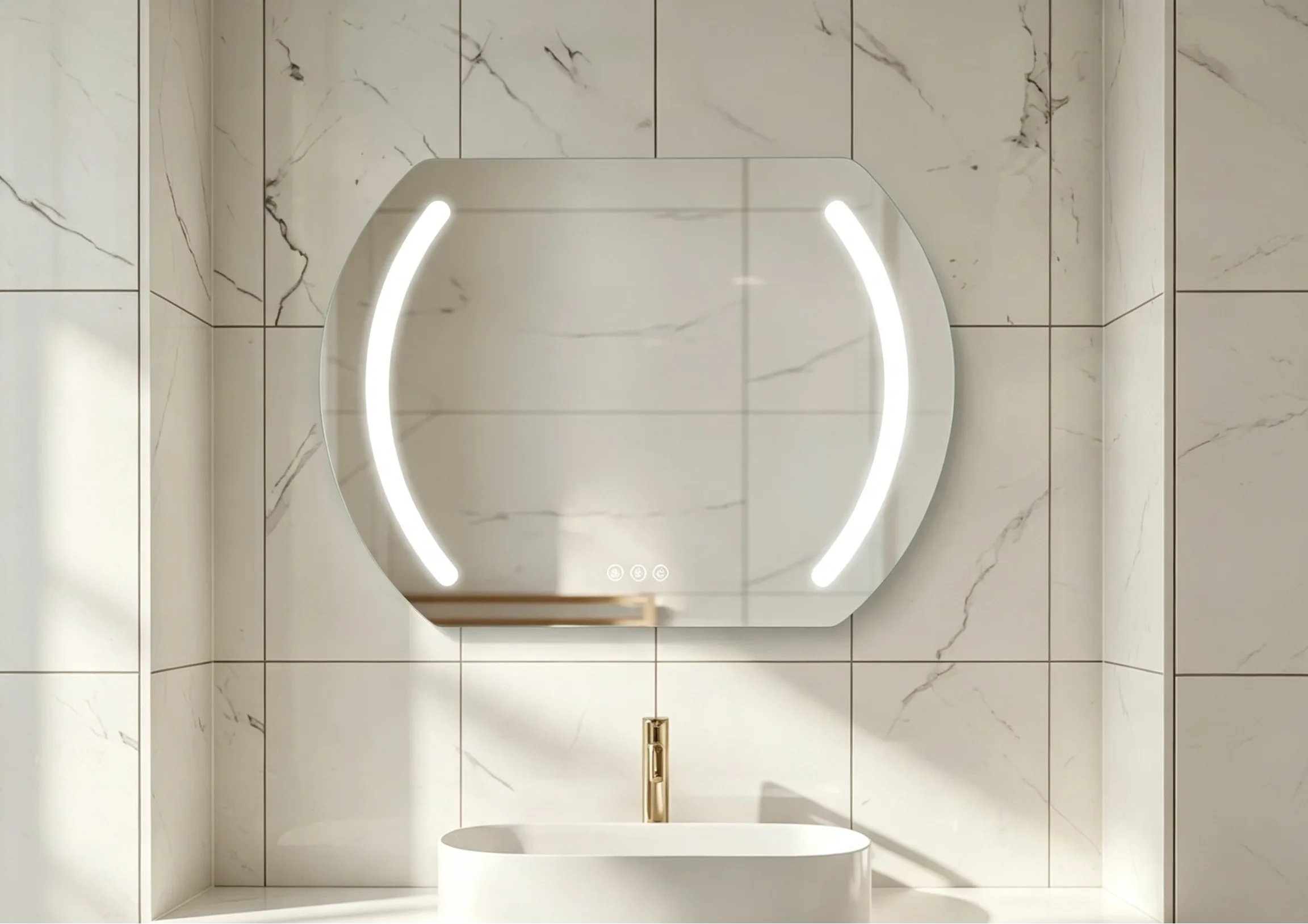 Aosmay 24×18 Inches Thin Bluetooth LED Vanity Mirror with SOB LED Light