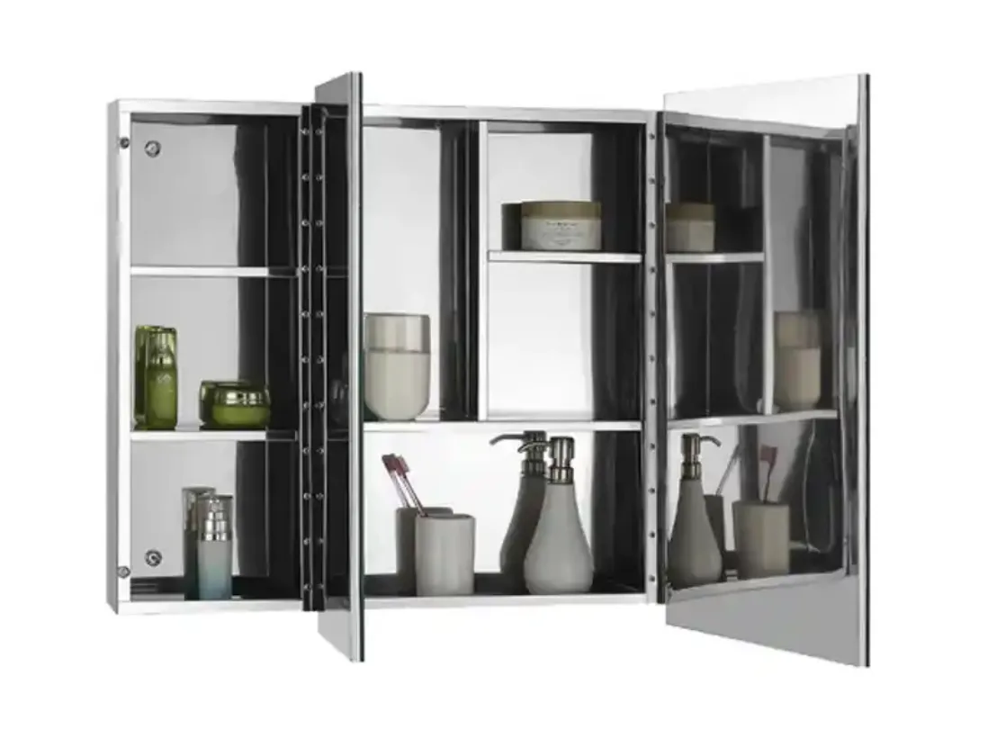 304 stainless steel bathroom mirror cabinet for modern bathroom projects
