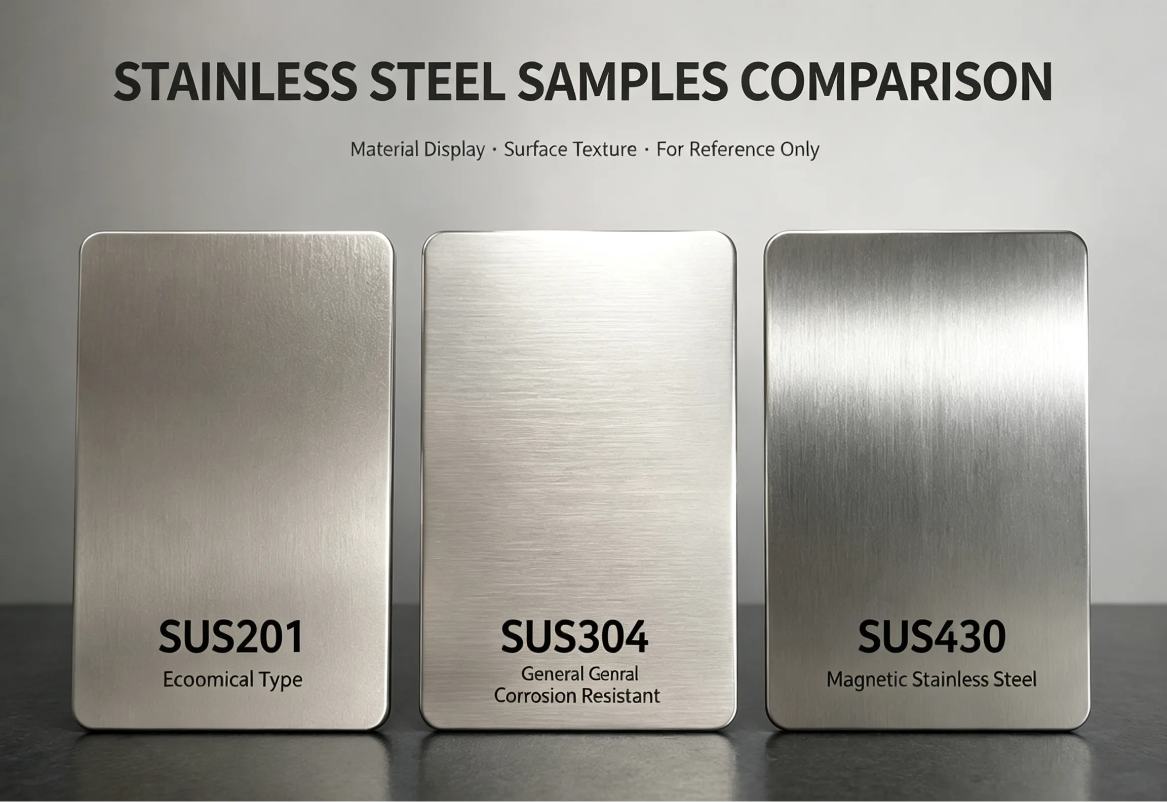 201 304 430 stainless steel grades comparison for mirror cabinet manufacturing