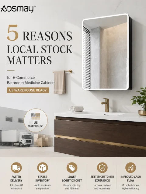 Discover why utilizing a manufacturer's US local stock for bathroom medicine cabinets protects your Amazon and Shopify rankings.
