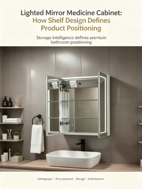 Discover how shelf design defines a Lighted Mirror Medicine Cabinet’s value. Explore adjustable storage, tempered glass shelves, and commercial solutions for hotels, developers, and wholesalers.