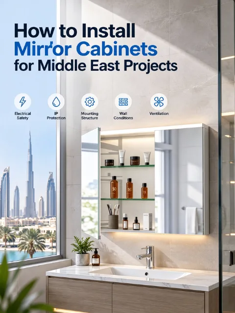Find out how to install mirror cabinets for Middle East projects, including IP protection ratings, electrical safety and other relevant information